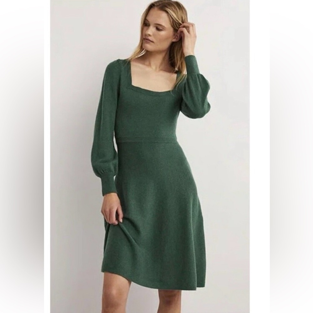 Boden Terracotta Long Sleeve Dress